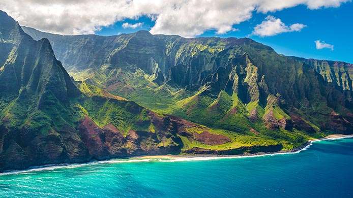 ハワイの山、カウアイ島のカワイキニ